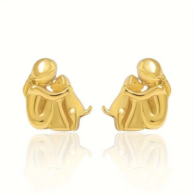 Los aretes Hug — plata y