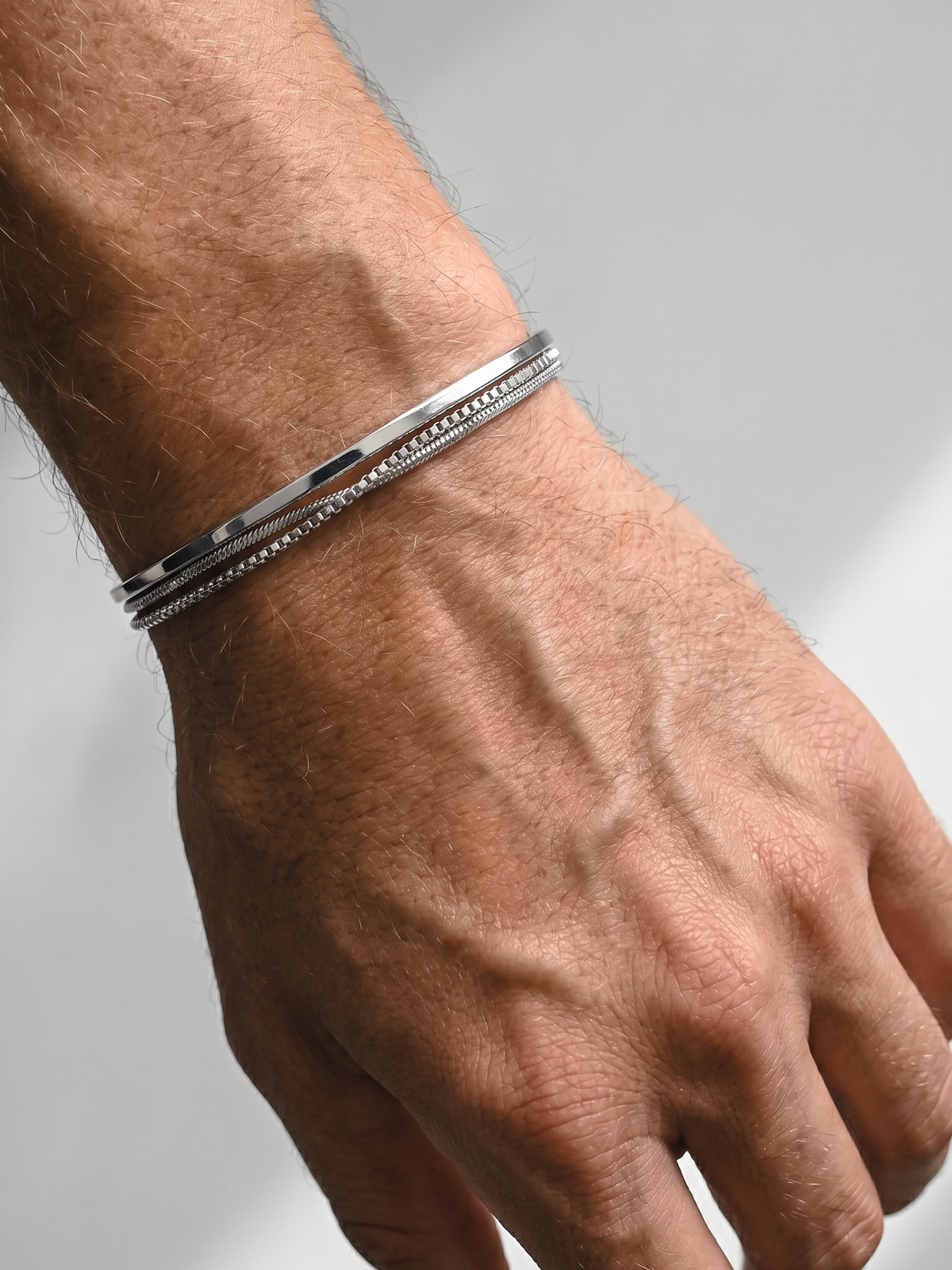 Conjunto de pulseras apilables Trío minimalista