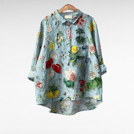 Béatrice | Blusa de lino de corte holgado