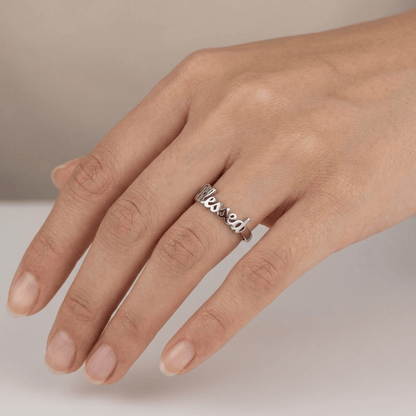 El anillo bendito — banda de plata