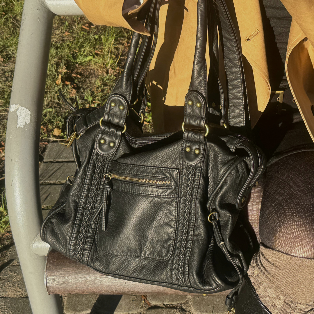 Bolso Satchel "Provence" Efecto Piel Envejecida