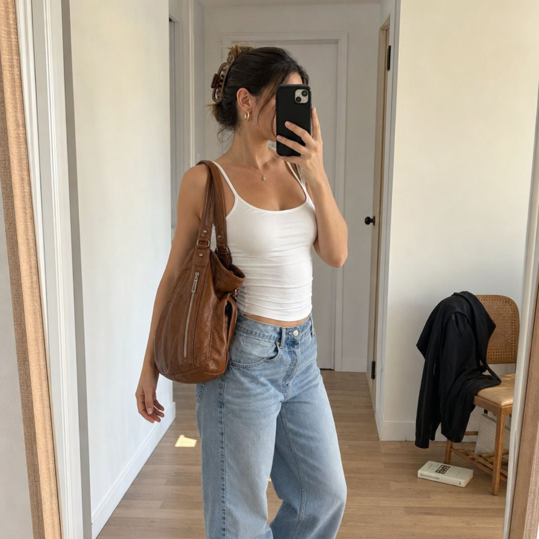 Bolso Tote Casual "Marlow" con Bolsillos Frontales
