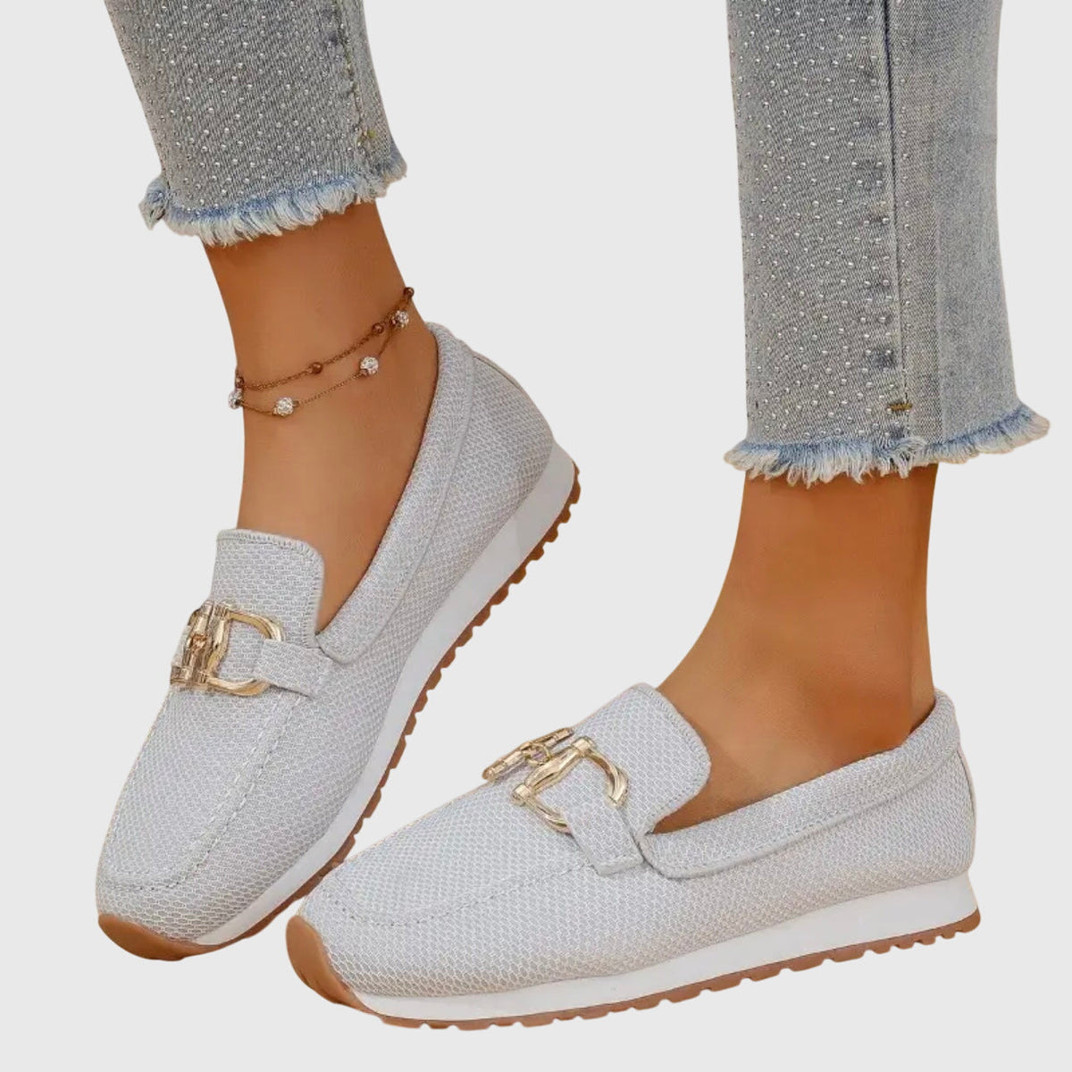 Mocasines Susana - Diseño Híbrido con Detalle Dorado