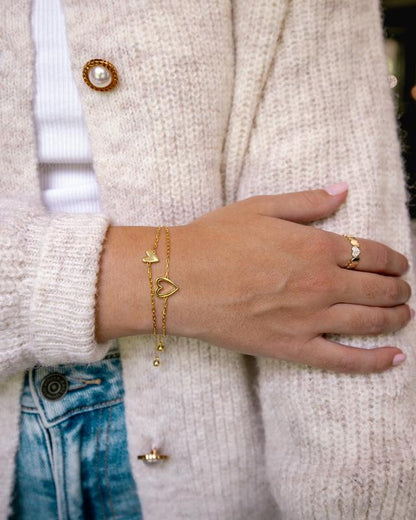 Pulsera de corazones a juego