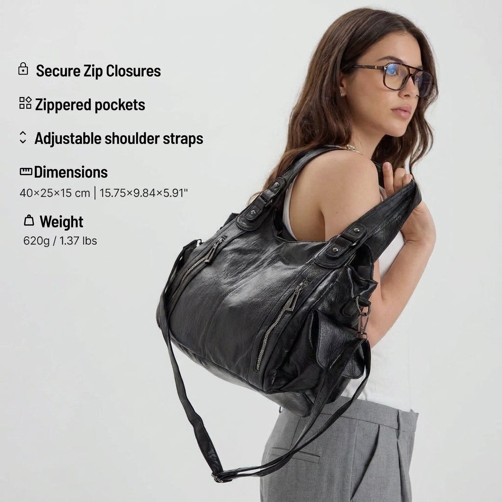 Bolso Tote Casual "Marlow" con Bolsillos Frontales