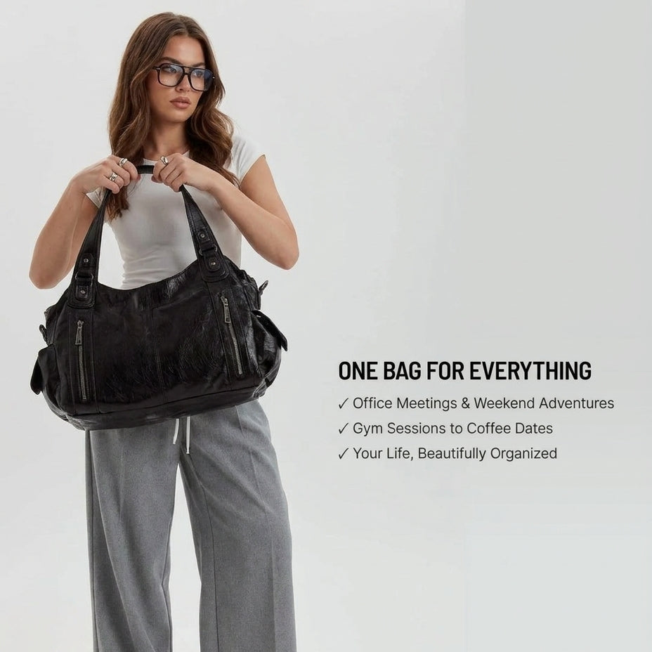 Bolso Tote Casual "Marlow" con Bolsillos Frontales