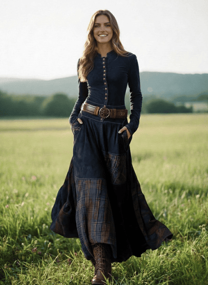 Vestido Josefina - Diseño de Texturas Combinadas