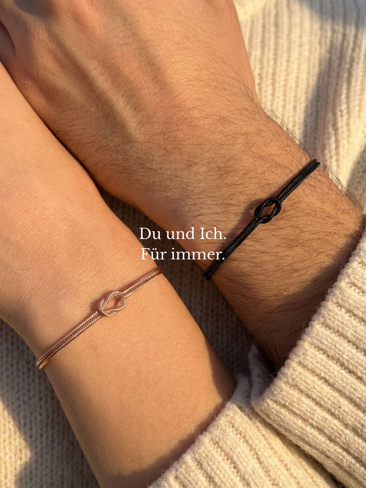 Nudo de amor: pulsera de pareja con nudo