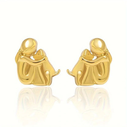 Los aretes Hug — plata y