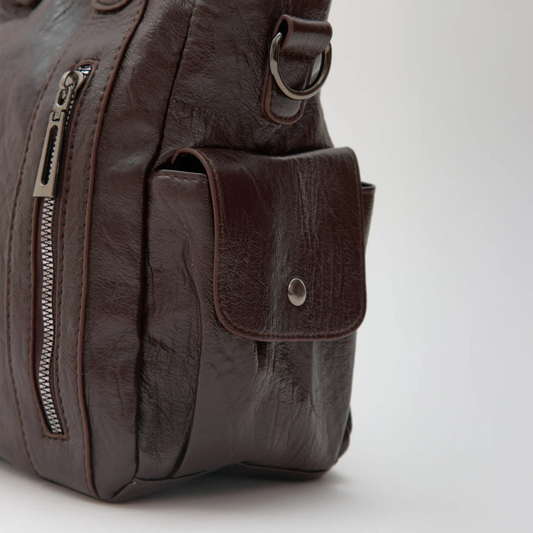 Bolso Tote Casual "Marlow" con Bolsillos Frontales