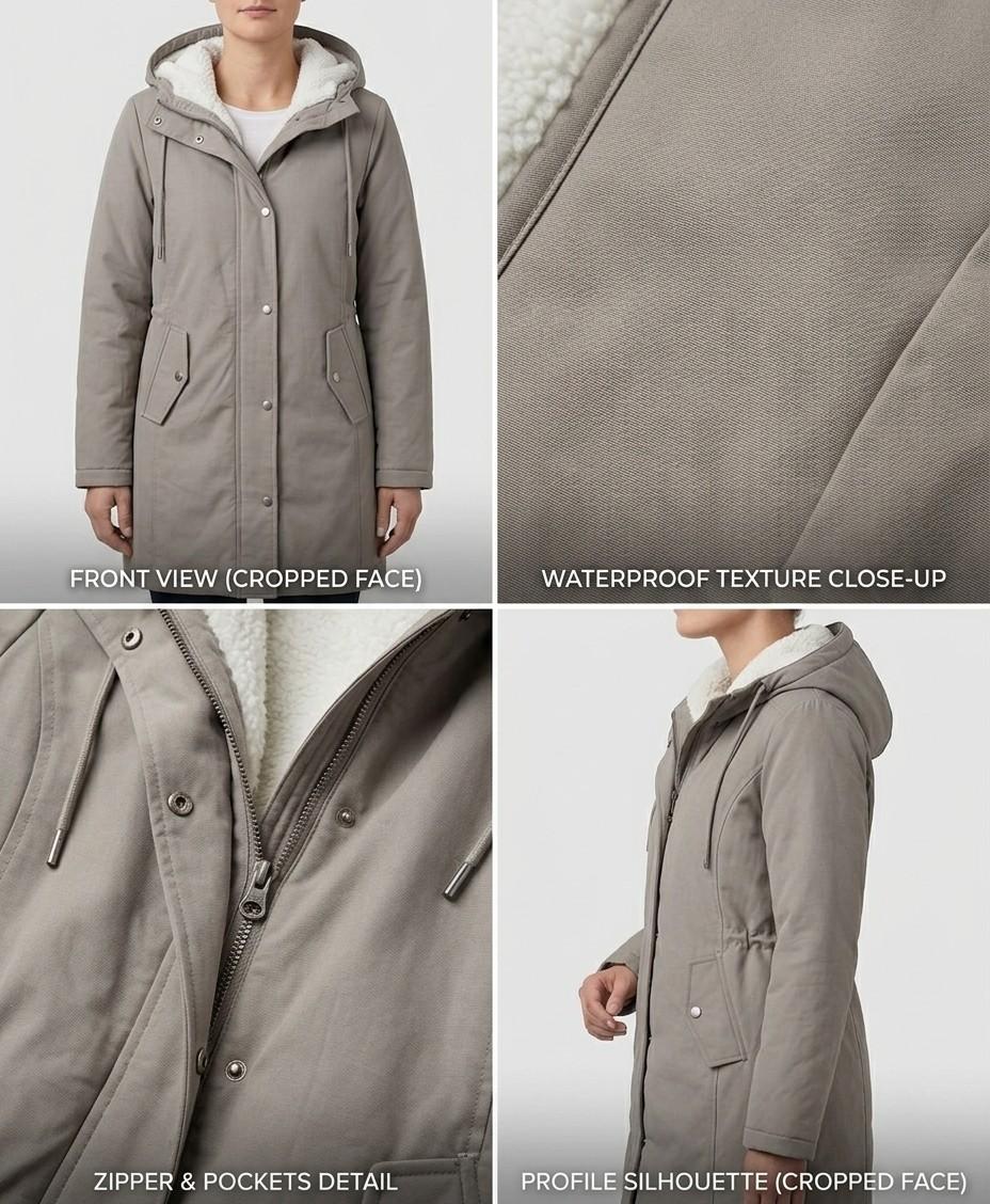Amélie™ | Parka larga impermeable