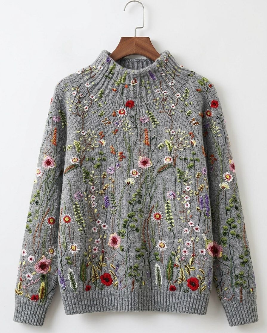 Maurine™ | Suéter tejido floral vintage