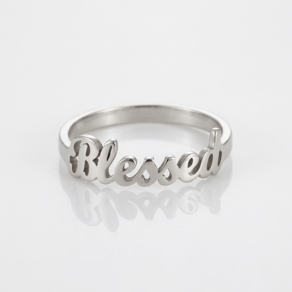 El anillo bendito — banda de plata