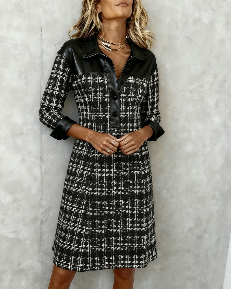 Vestido Helena - Diseño Estructurado con Patrón Geométrico
