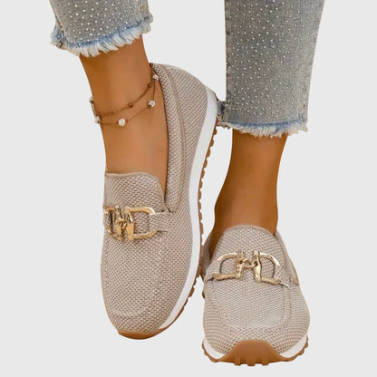 Mocasines Susana - Diseño Híbrido con Detalle Dorado