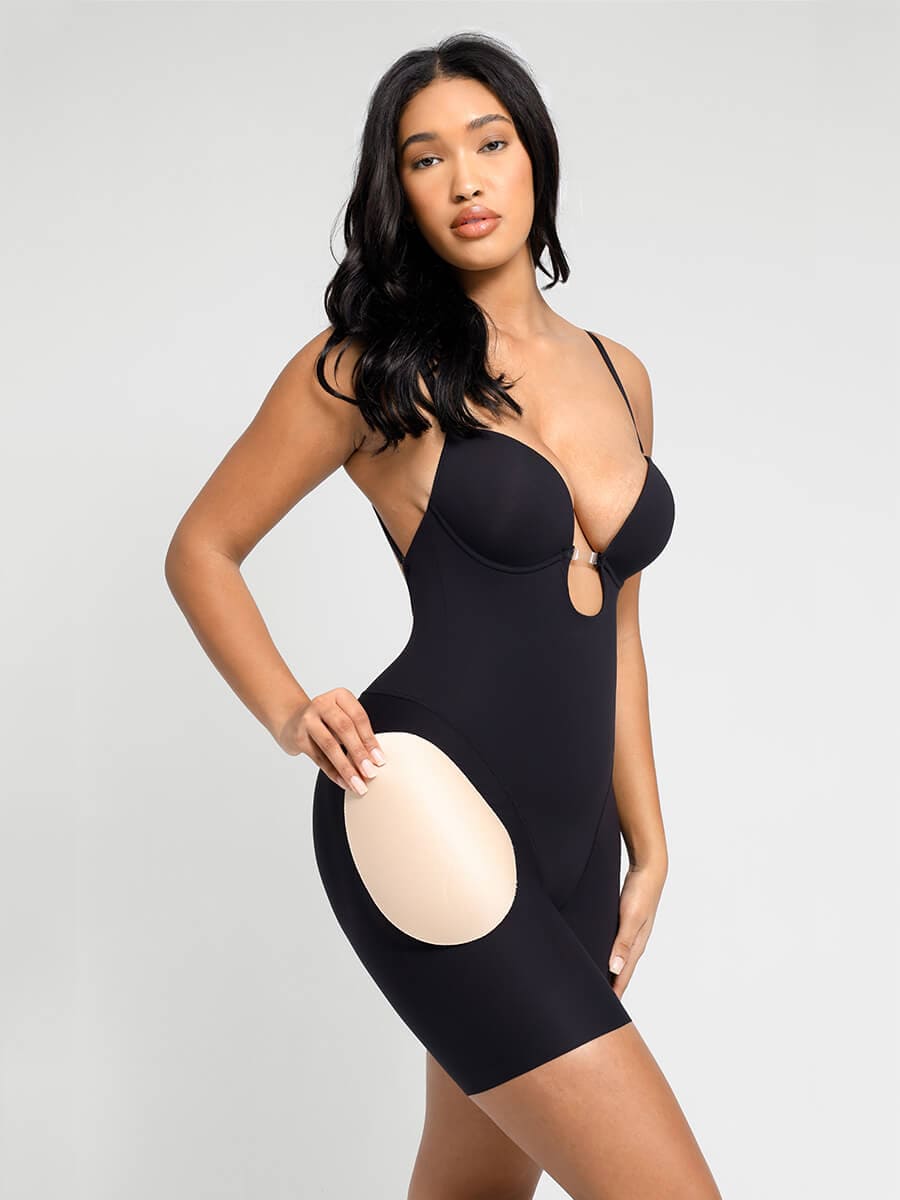 Bloom ™ |  Plunge Bodysuit met Verwijderbare Pads - Aurora Classics