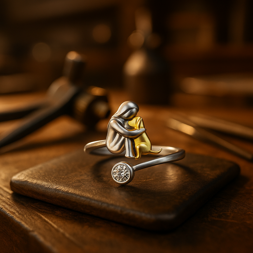 El anillo para perro — plata de ley 925 con zirconia